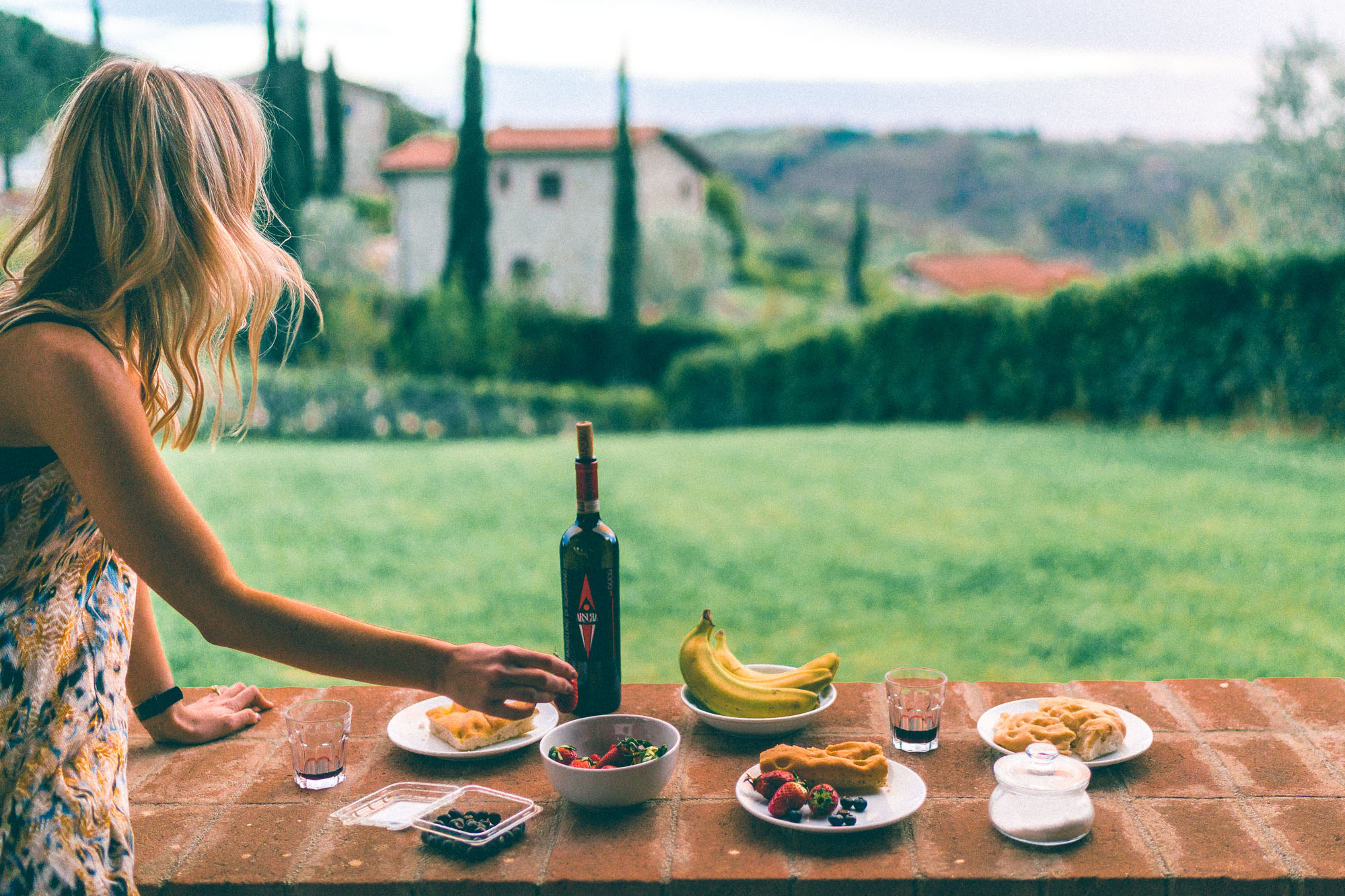 Wine tasting at our tuscan villa in southern Tuscany, Italy
