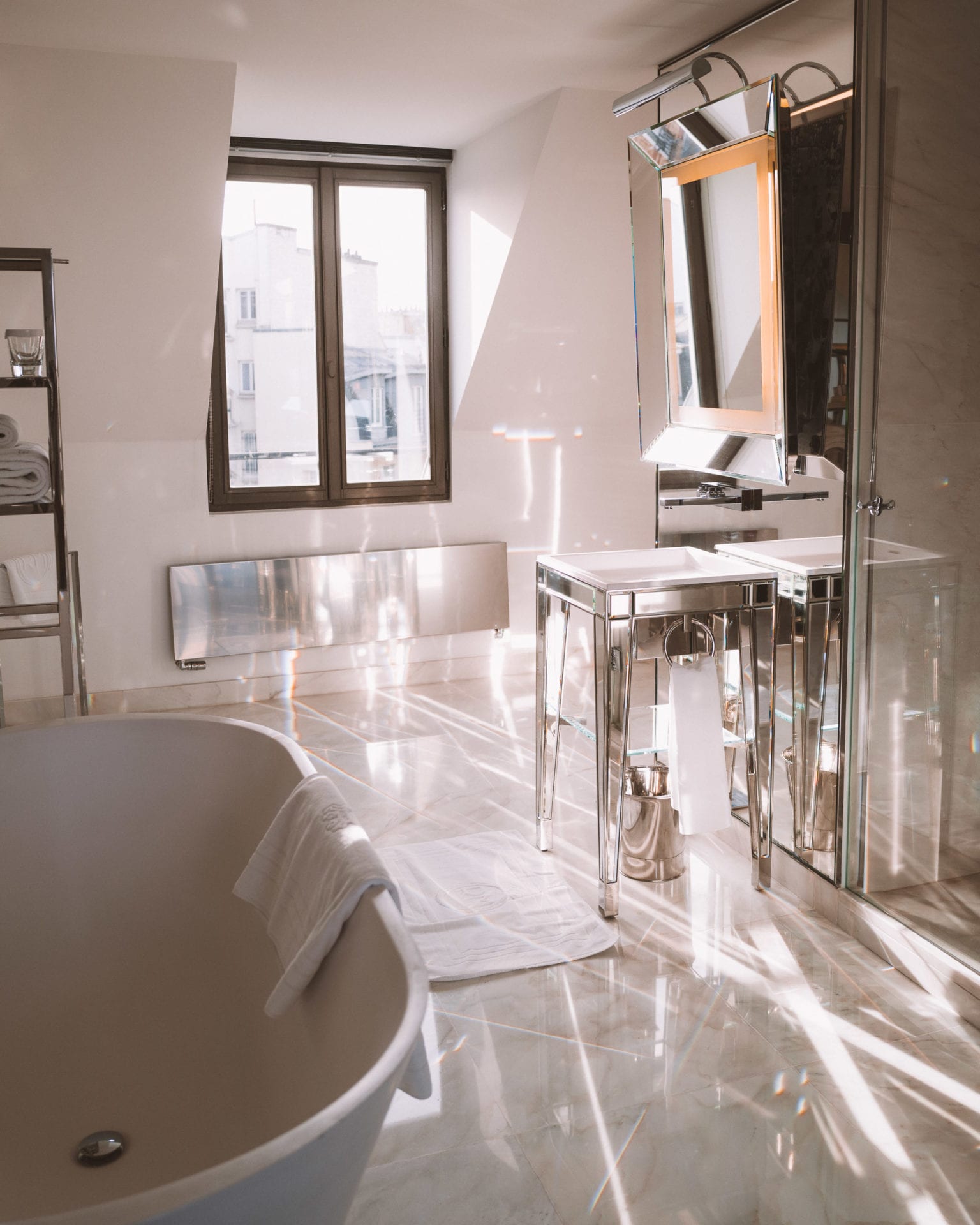 Bathroom at Le Royal Monceau for Valentine's Weekend in Paris France