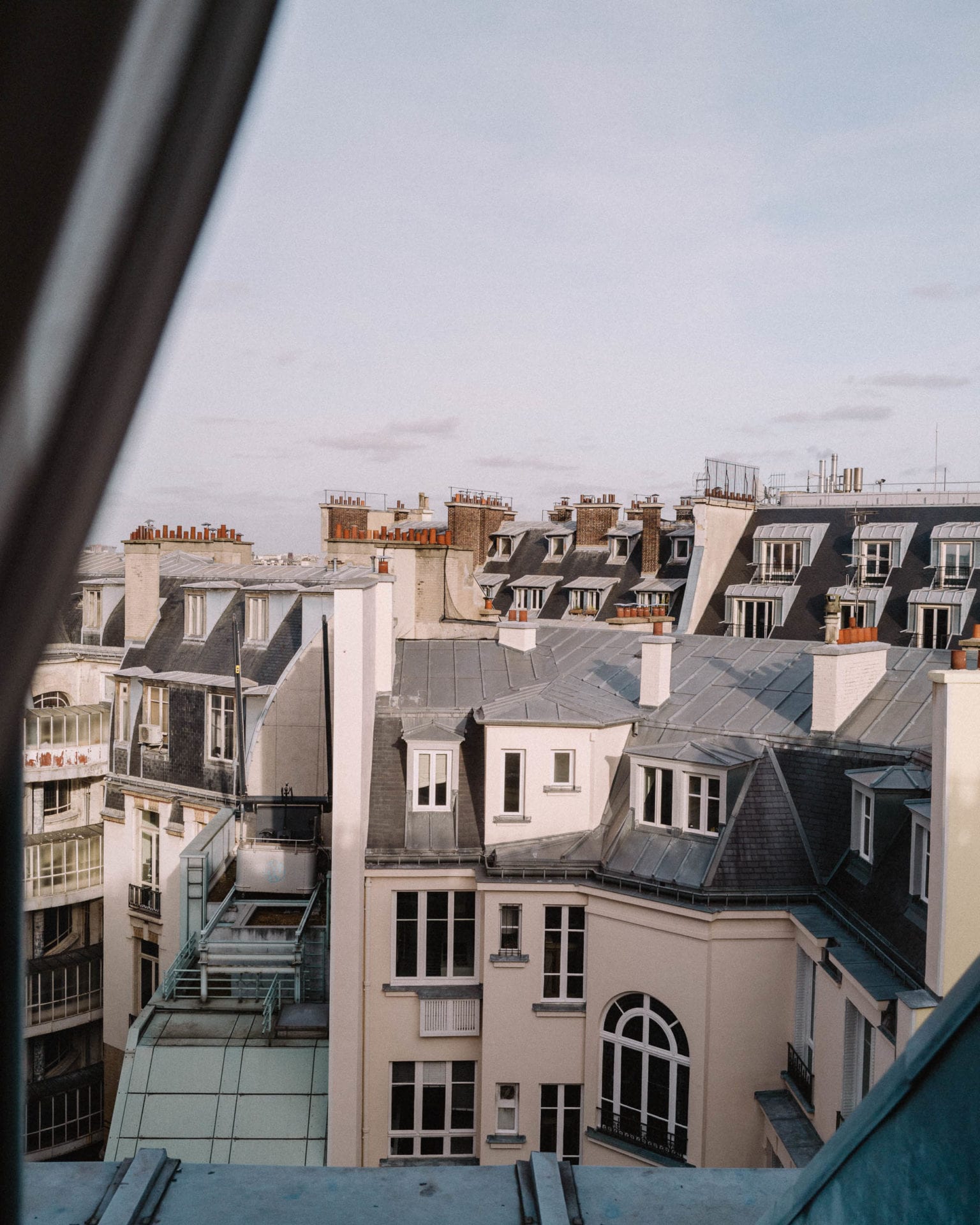 Parisian rooftop views from Le Royal Monceau Hotel